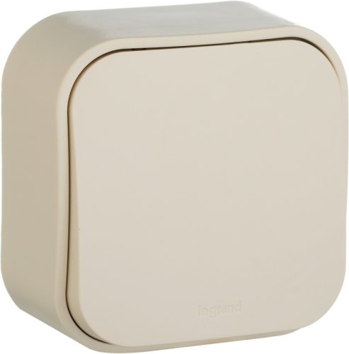 Переключатель накладной Legrand Quteo 1-кл. проходной слоновая кость картинка